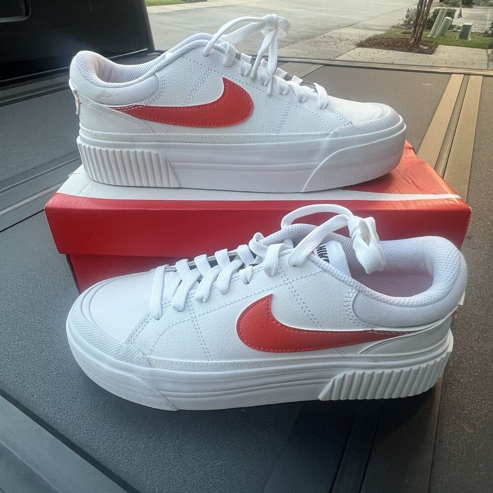 Nike Court Legacy Lift Platform Shoes Sneakers Women’s Sz 7 White DZ5203-100
